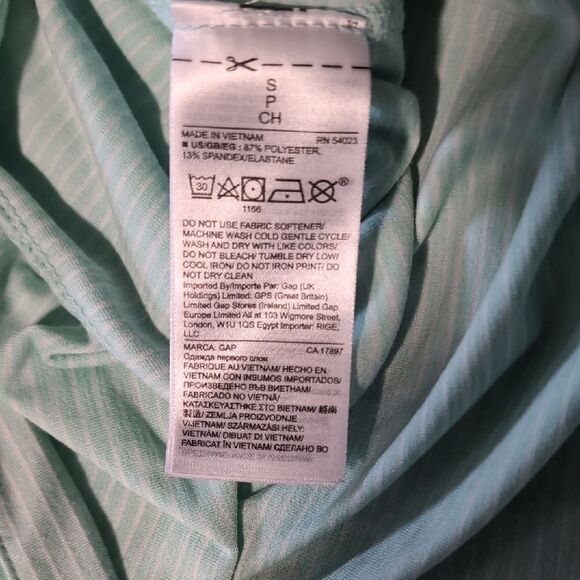 GapFit Breathe Mint Green Hooded Long Sleeve Top Ladies Small - Picture 6 of 7
